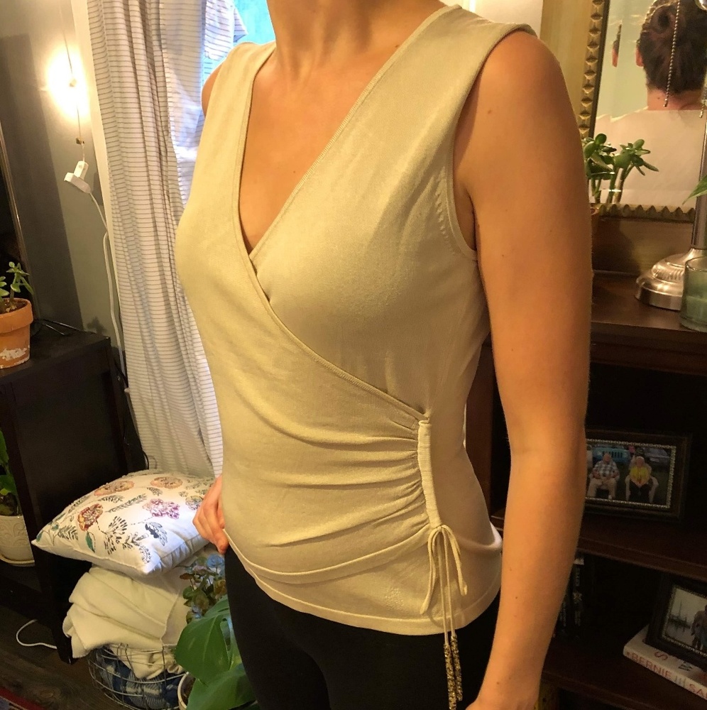Gold Sleevless Top